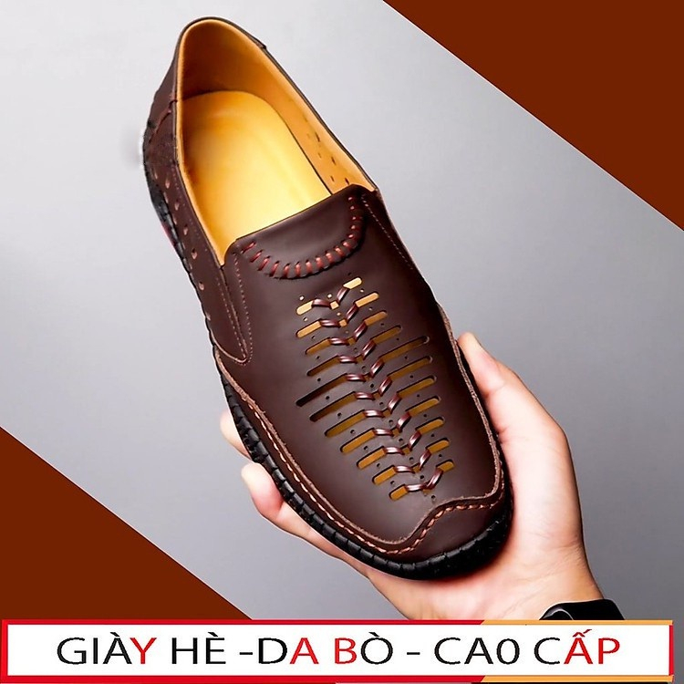 Giày lười nam da bò đẳng cấp - giá gốc tại xưởng thời trang hàn quốc , đế cao su non đi rất mềm và êm chân - BH 2 năm