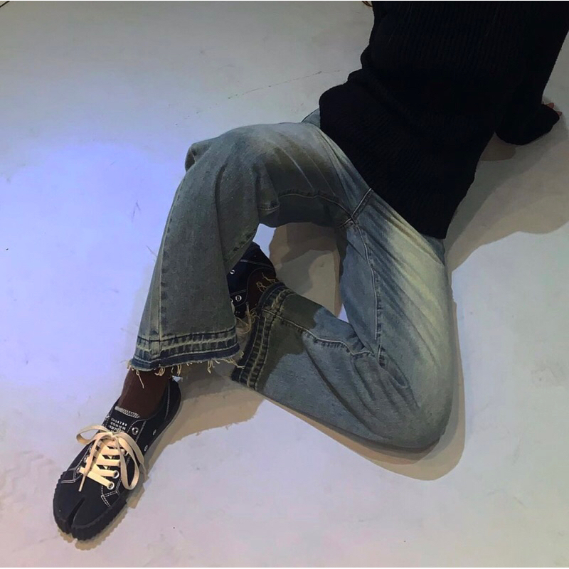 QUẦN JEANS SUÔNG RỘNG VỪA - XANH WASH RETRO