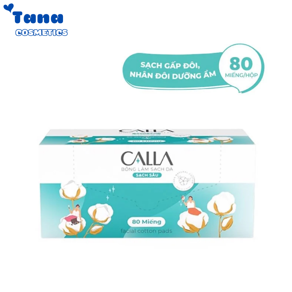 QUÀ TẶNG - Bông Tẩy Trang CALLA 80 Miếng/ Hộp - Hạt Massage