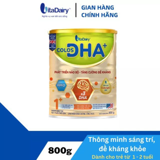 [HSD T12-2026] [Quét Mã QR Tích Xu] Sữa Bột Vitadairy Colos DHA 0+ 800g.