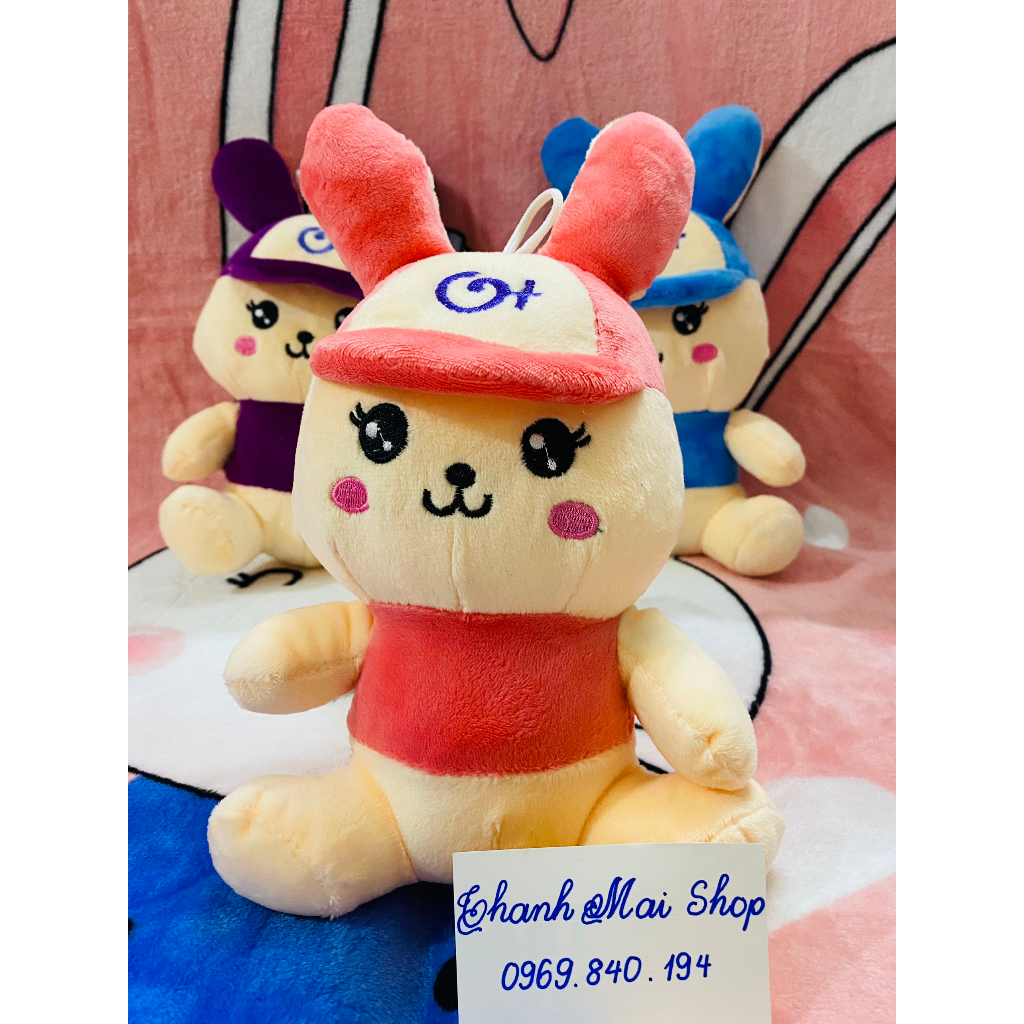 THÚ NHỒI BÔNG THỎ ĐỘI MŨ NHỀU MÀU SẮC KHÁC NHAU 25cm