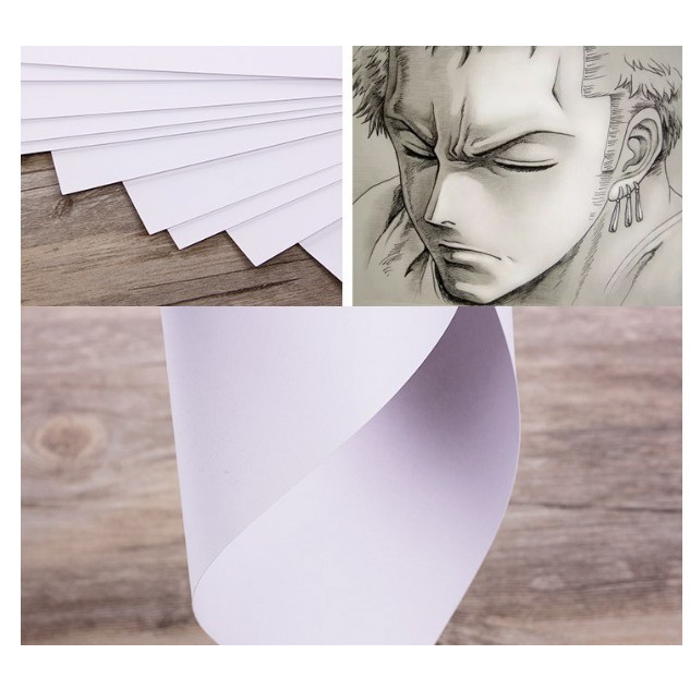 Set Giấy Roki trắng khổ A3 chuyên dùng vẽ chì - chì màu - phấn tiên - sáp màu