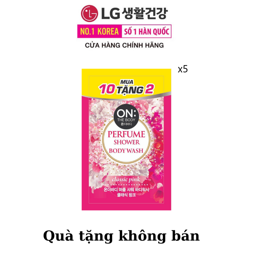 [Quà tặng không bán] Combo 5 gói Sữa tắm On The Body - Classic Pink 7ml/gói