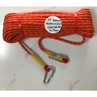 Dây cứu người PCCC loại 30M 12mm màu cam có móc khóa kèm theo