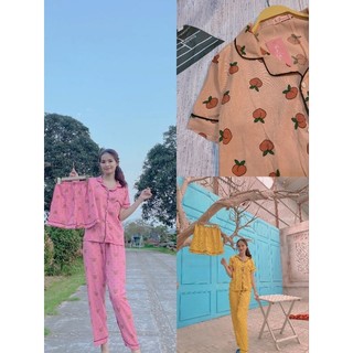Bộ pijama tay cộc quần đùi cho nữ bộ ngủ siêu đáng yêu