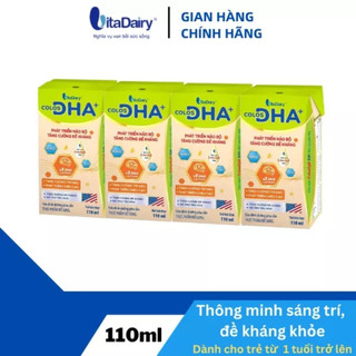 (HSD T10-2026) Thùng 48 Hộp Sữa Bột Pha Sẵn Vitadairy Colosbaby DHA+ 180ml.