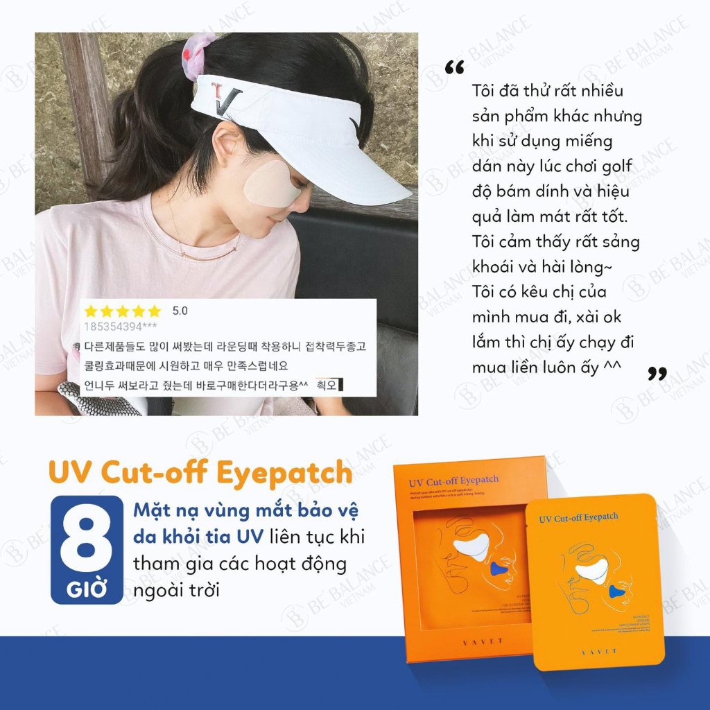Miếng dáng chống tia UV VAVET UV Cut-Off Eyepatch 5 miếng