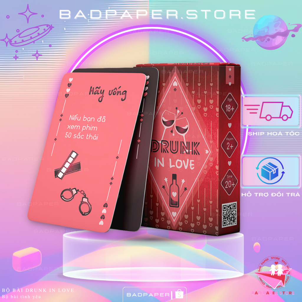 Bộ bài DRUNK IN LOVE - Say Tình - 55 lá dành cho cặp đôi tại các bữa tiệc
