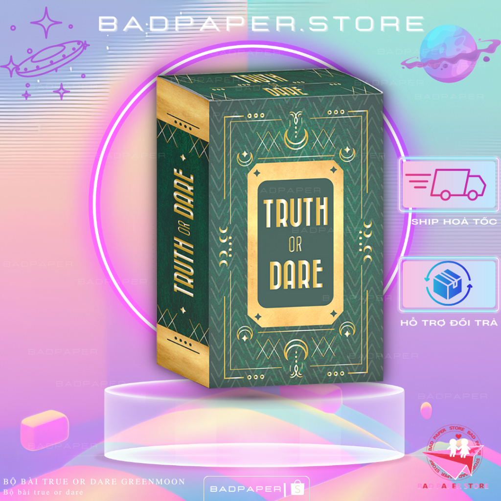 Bộ bài TRUTH or DARE phiên bản GREEN MOON, phong cách Tarot, 50 lá chơi quên lối về