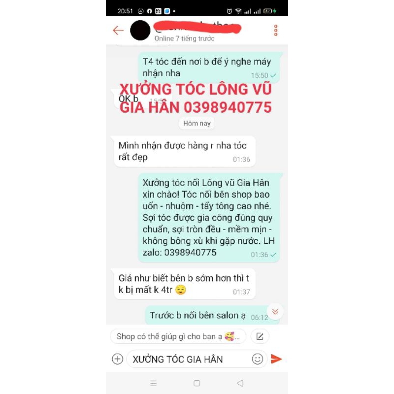 Tóc nối lông vũ 35cm hàng đẹp