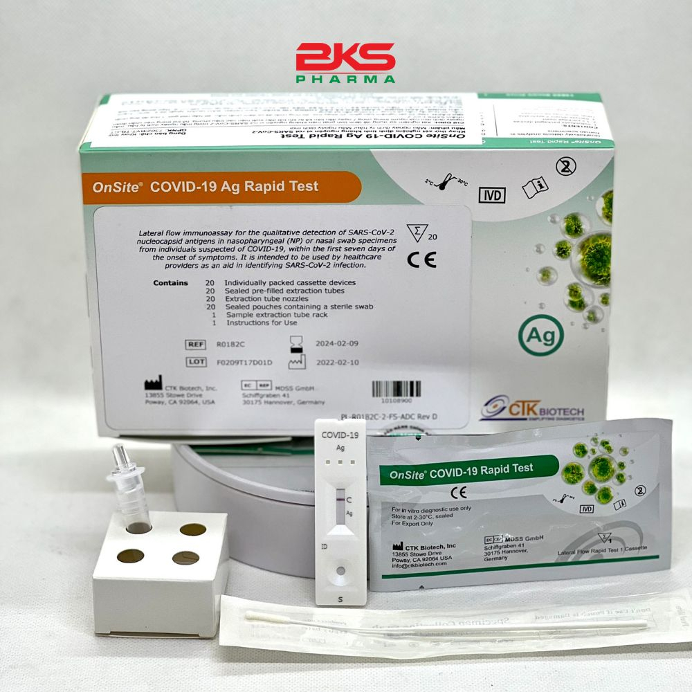 Bộ test nhanh Covid-19 Onsite-Mỹ, Bộ xét nghiệm nhanh Covid-19 Flowflex-Mỹ có chứng chỉ FDA, CE