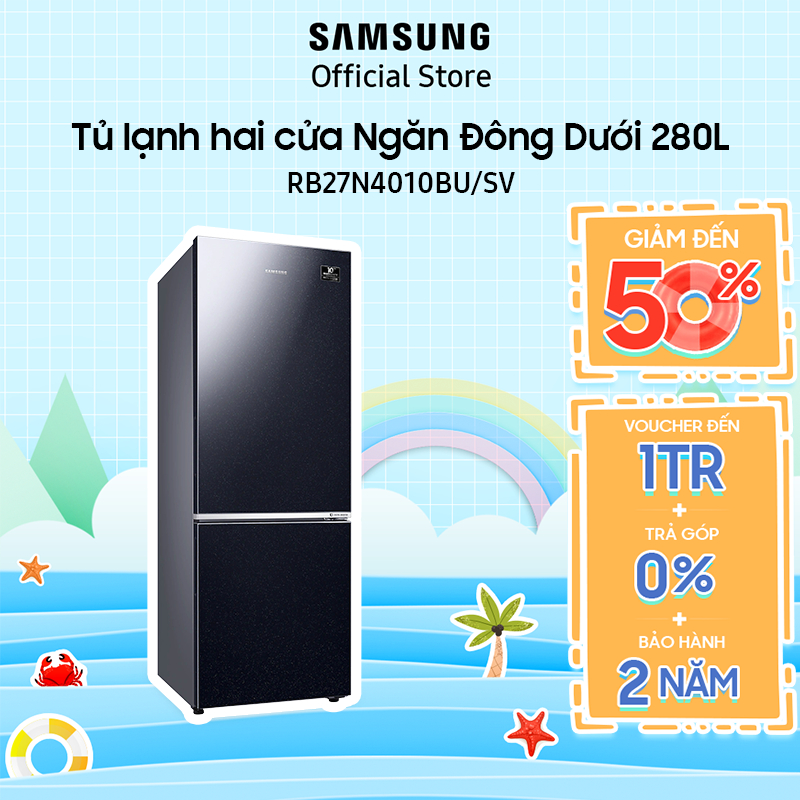 Tủ Lạnh hai cửa Samsung Inverter 280 Lít RB27N4010BU - Miễn phí lắp đặt