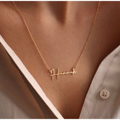 Vòng cổ bạc nữ TLEE, dây chữ khắc tên theo yêu cầu mảnh nhẹ xinh xắn TLEE JEWELRY
