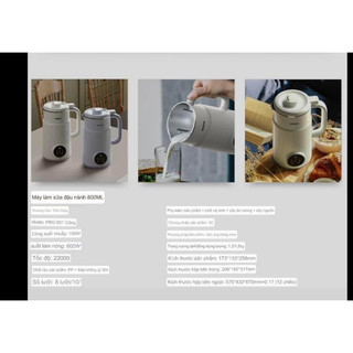 Máy làm sữa hạt ,máy nấu sữa hạt OSTMARS 800ml (sẵn)