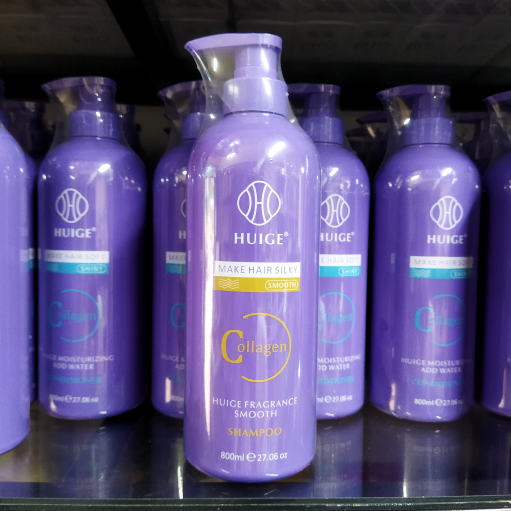 Dầu Gội Đầu Huige Collagen Tím Phục Hồi Mềm Mượt Xả Thơm Nước Hoa Lưu Hương Lâu 800ml MPQO