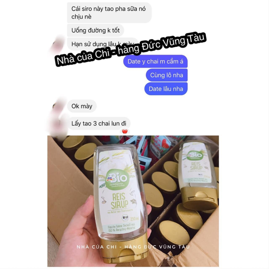 Siro gạo hữu cơ- hàng Đức