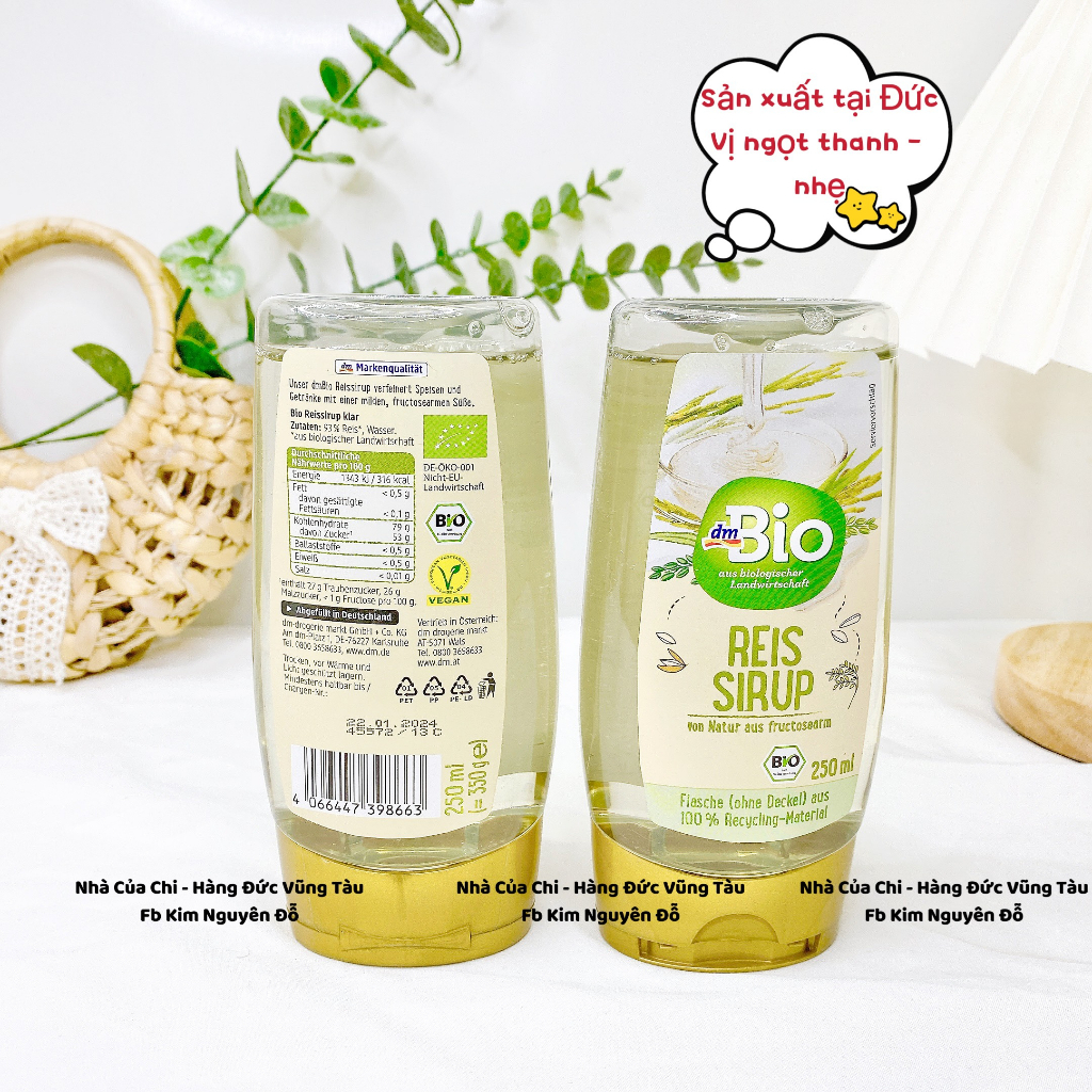 Siro gạo hữu cơ- hàng Đức