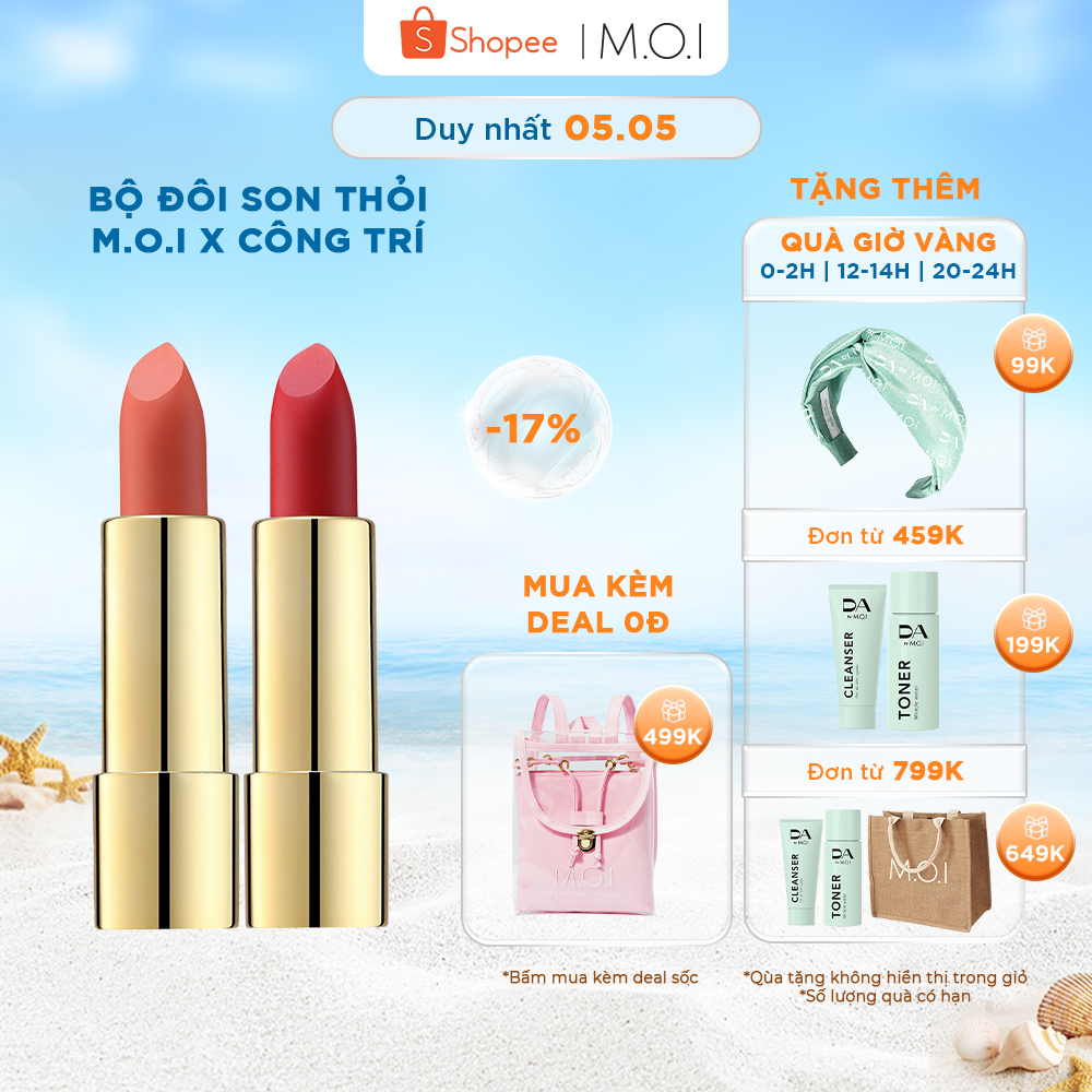 Bộ đôi son thỏi M.O.I x Công Trí Phiên Bản Giới hạn (Set 1/ Set 2 / Set 3)