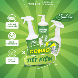 [COMBO TIẾT KIỆM] COMBO Lau Tủ Lạnh Homevic kèm Nước Rửa Chén Bát và Lau Bếp 500ML Diệt Sạch Vi Khuẩn, Đánh Bay Mảng Bám