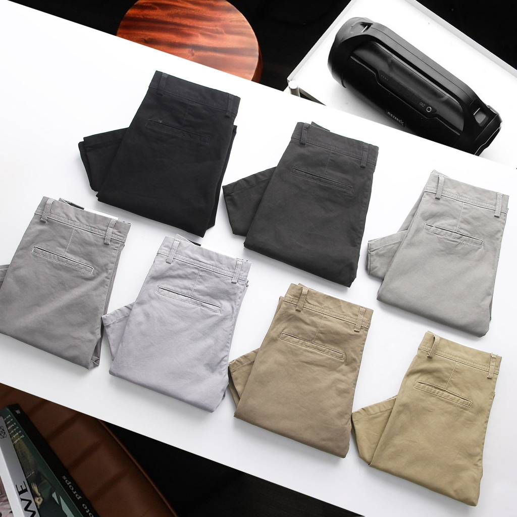 Quần dài Kaki nam ống suông Form slim - vải kaki cotton co giãn thấm hút mồ hôi (ZARA) | BigBuy360 - bigbuy360.vn