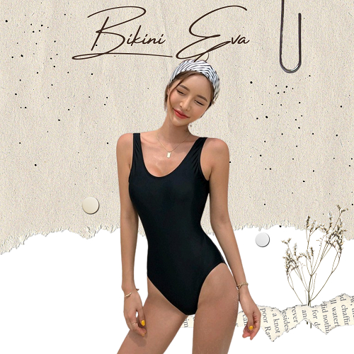 Bikini bộ bơi đồ bơi đi biển cao cấp khoét V lưng sâu sexy màu đen EVA LTKCV