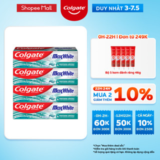 Bộ 4 Kem đánh răng Colgate MaxWhite tinh thể the mát, làm trắng răng