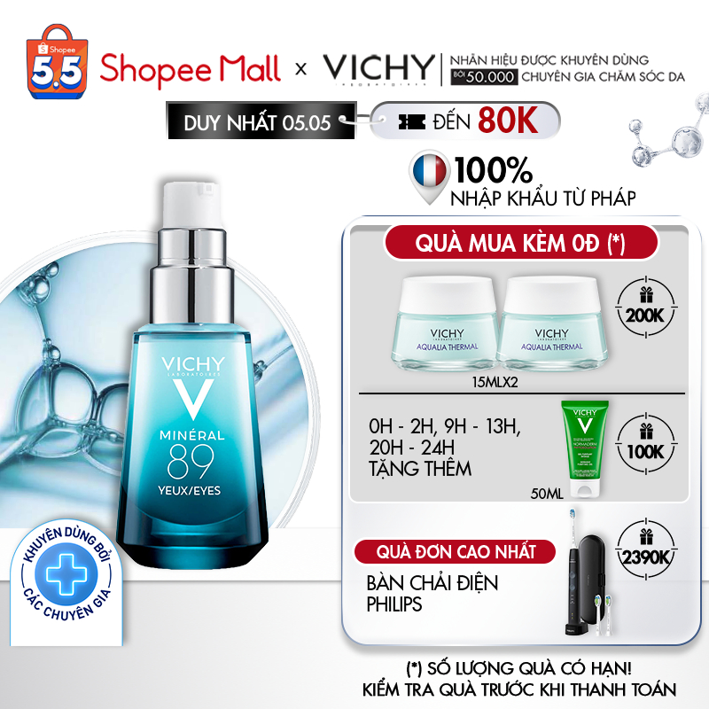Dưỡng Chất Khoáng Núi Lửa Cô Đặc Cho Vùng Da Mắt Vichy Miner 89 Eyes Repairing 15ml