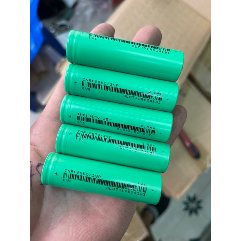 Cell pin EVE 18650 25P dl 2500mah - Xả 12C 30A - Pin Mới chính hãng