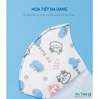 Hộp 50 Khẩu Trang Kháng Khuẩn Cho Bé 3D Mask Kid An Tâm