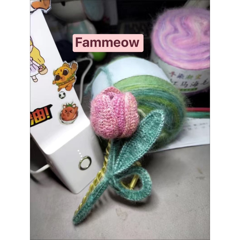 Len mohair  màu loang cầu vồng