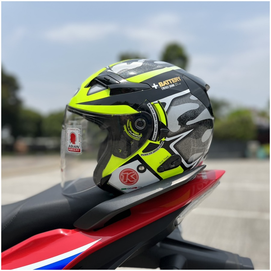 Mủ Bảo Hiểm KYT 3/4 2 Kính Venom Hàng chính Hãng
