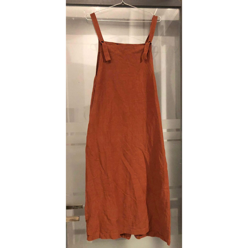 Yếm linen đỏ nâu size S