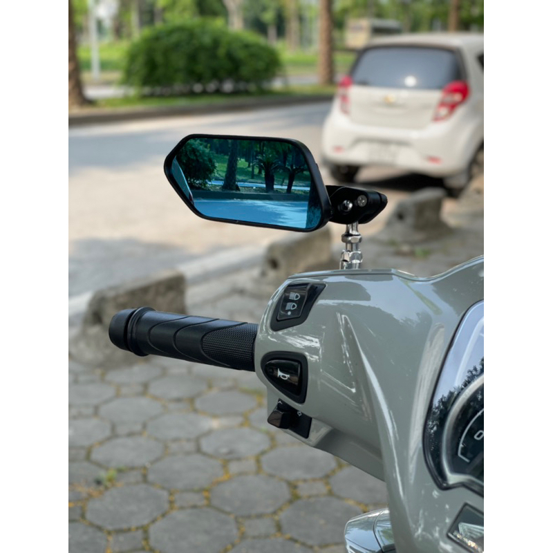 Gương Gù (Gương kiểu) Đen Lắp Cho Tất Cả Dòng Xe Máy – Chất liệu cao cấp- Bền đẹp (Có hộp)