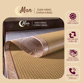 Chiếu điều hoà sợi mây lót lụa visco cao cấp chiếu có chun cài góc