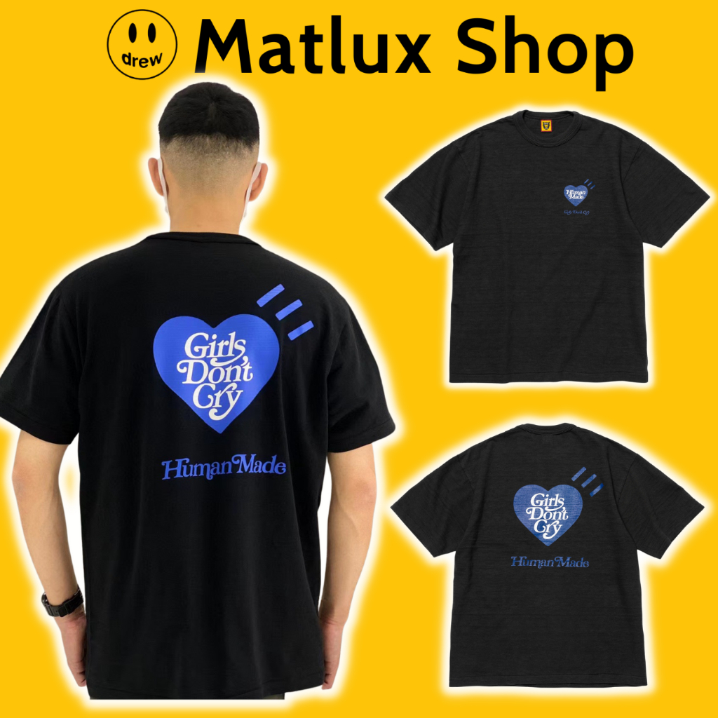 Áo thun HUMAN MADE GDC Valentine Tee màu đen bản cao cấp, Áo tee HUMAN MADE chất liệu cotton form rộ