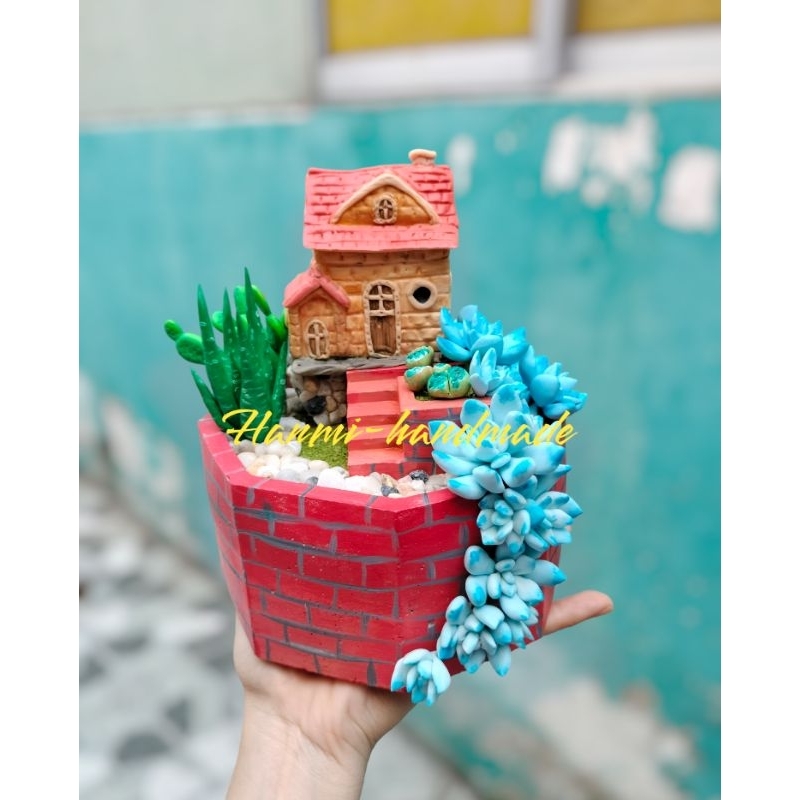 Sen đá đất sét, sen đá tiểu cảnh biệt thự