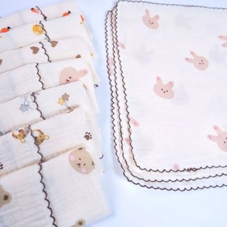 5 Chiếc Khăn Sữa , Khăn Xô Sợi Tre Cao Cấp 2 Lớp Muslin 30×30cm - Mẹ Mít