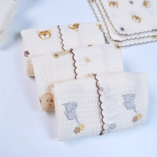 5 Chiếc Khăn Sữa , Khăn Xô Sợi Tre Cao Cấp 2 Lớp Muslin 30×30cm - Mẹ Mít