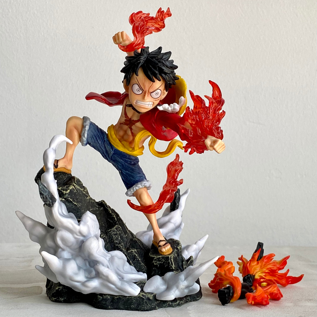 Mô hình Monkey D. Luffy G5 siêu đẹp tặng kèm 2 bộ tay - Luffy gear 2 haki - Mô hình luffy chibi - Luffy cao 17.5 cm