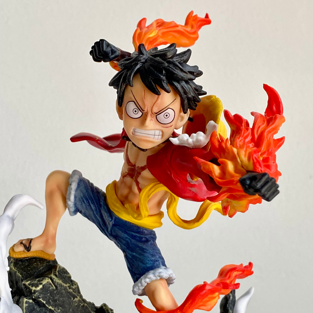 Mô hình Monkey D. Luffy G5 siêu đẹp tặng kèm 2 bộ tay - Luffy gear 2 haki - Mô hình luffy chibi - Luffy cao 17.5 cm