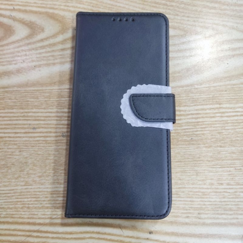 Bao da Xiaomi Redmi Note 12 4G dẻo da màu hai mặt có thất gài có ngăn nhét thẻ car