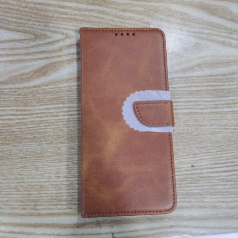 Bao da Xiaomi Redmi Note 12 4G dẻo da màu hai mặt có thất gài có ngăn nhét thẻ car