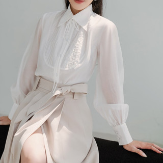 Coem | áo sơmi tơ ngọc trai - sương top