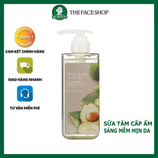 Sữa tắm dưỡng ẩm tốt dưỡng trắng sáng mềm mịn thơm dịu The Face Shop Avocado Body Wash 300ml