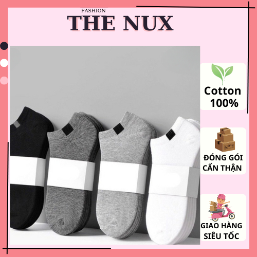 Tất Vớ Nữ Cotton Trơn Cổ Ngắn Thấm Hút Mồ Hôi Cực Tốt Khử Mùi Hiệu Quả Không Gây Hằn Đau Khi Sử Dụng