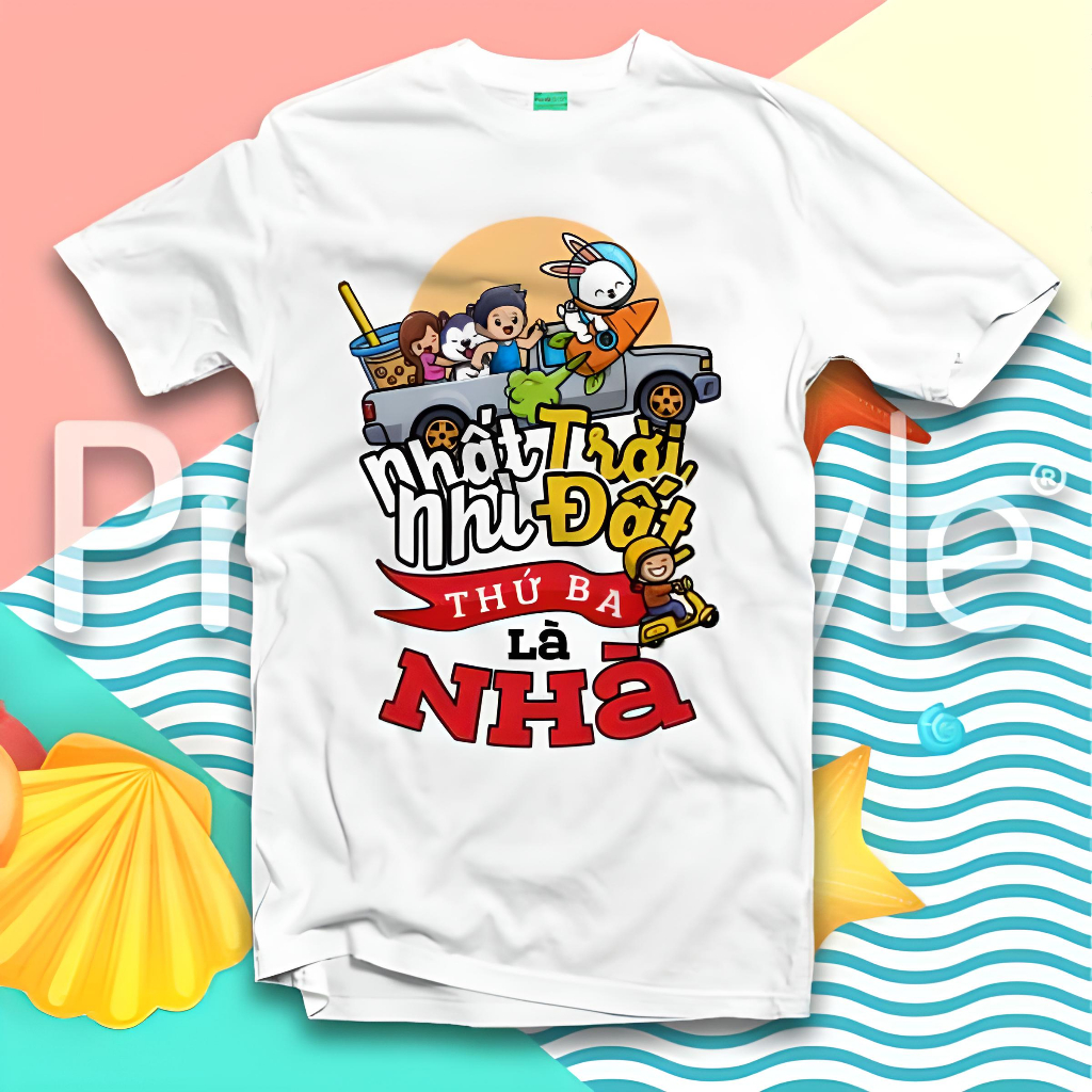 Áo thun gia đình là số 1 đồng phục áo đôi 3/4/5 người thun cotton mềm mịn thoáng mát DP003