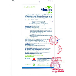 NƯỚC NHỎ MẮT VIMAXX LIGHT