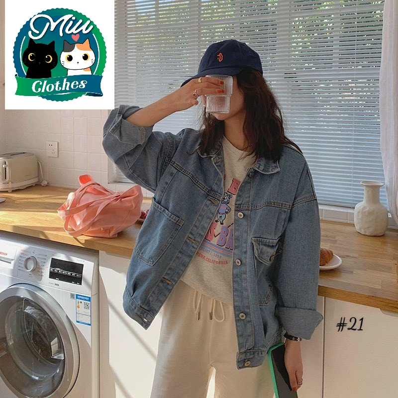 Ms21#Áo Khoác Jean Nữ FREE SIZE.Hàng VNXK#Miu Clothes.