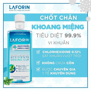 Nước súc miệng sát khuẩn răng miệng laforin - chai 500ml