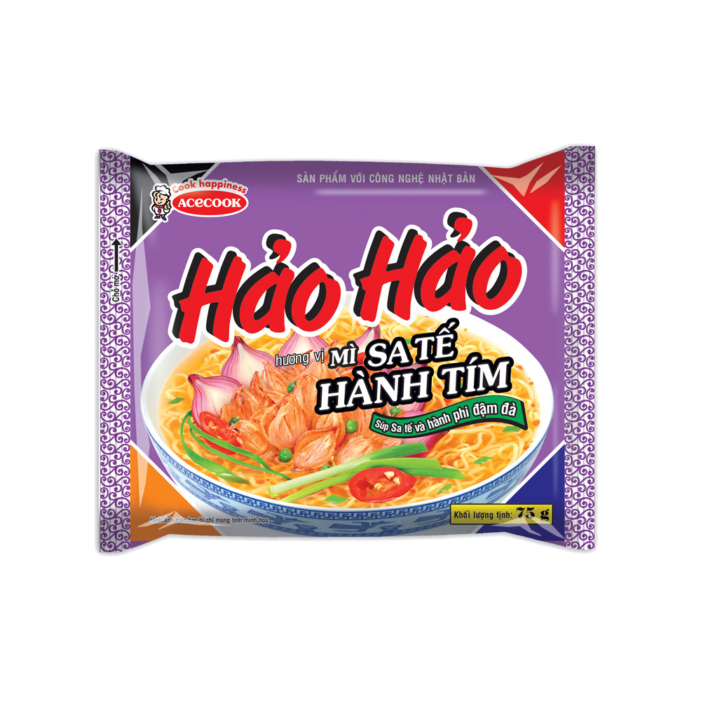 Mì Hảo Hảo hương vị sa tế hành tím gói 75g